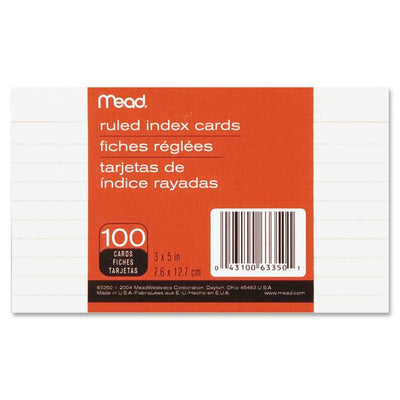 RULED FILE CARD 3" X 5" (HLR63350)