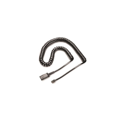 COILED PHONE CORD, 25', BLACK (BLKF8V10125BK)