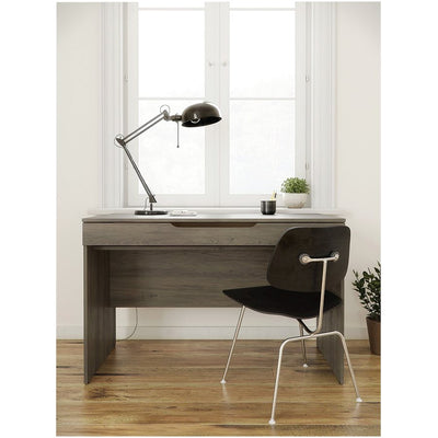 DESK W/SINGLE DRAWER GRY. (MFI601844)
