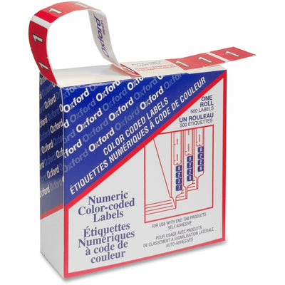 Pendaflex Numeric End Tab Filing Labels - #1 (PFX06631)