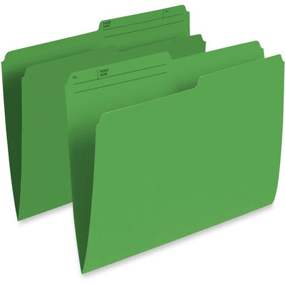 Pendaflex 1/2 Tab Cut Letter Recycled Top Tab File Folder (PFXR415-GRN)