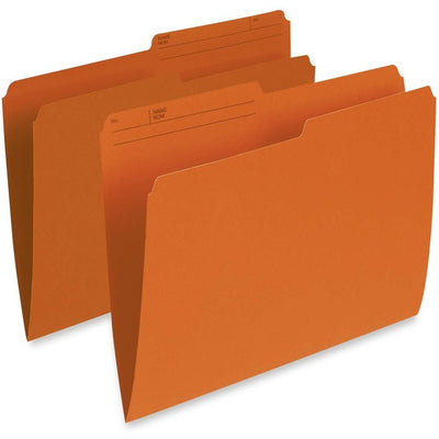 Pendaflex 1/2 Tab Cut Letter Recycled Top Tab File Folder (PFXR415-ORG)