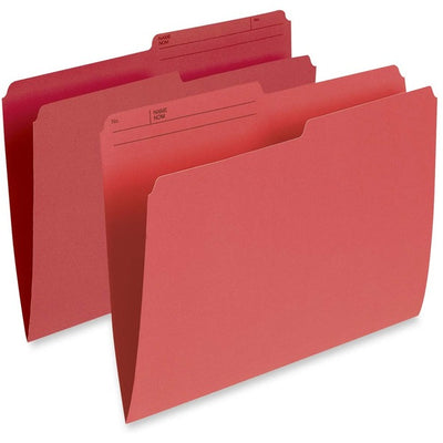 Pendaflex 1/2 Tab Cut Letter Recycled Top Tab File Folder (PFXR415-RED)
