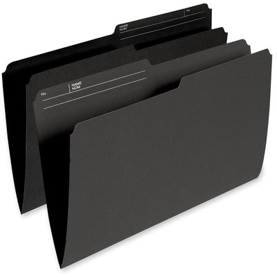 Pendaflex 1/2 Tab Cut Legal Recycled Top Tab File Folder (PFXR615-BLK)