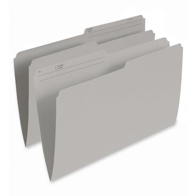 Pendaflex 1/2 Tab Cut Legal Recycled Top Tab File Folder (PFXR615-GRY)