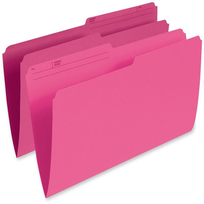 Pendaflex 1/2 Tab Cut Legal Recycled Top Tab File Folder (PFXR615-PNK)