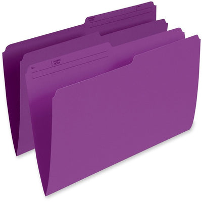 Pendaflex 1/2 Tab Cut Legal Recycled Top Tab File Folder (PFXR615-VIO)
