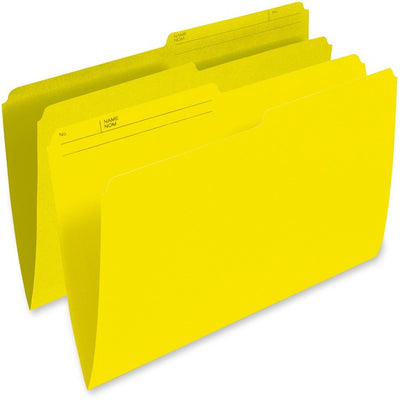 Pendaflex 1/2 Tab Cut Legal Recycled Top Tab File Folder (PFXR615-YLW)