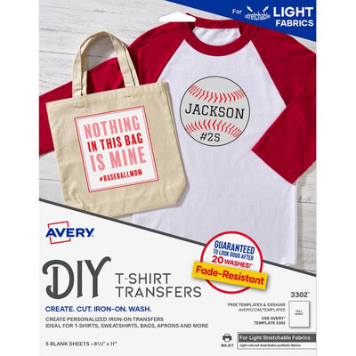 Avery® Stretchable T-Shirt Transfers (AVE03302)