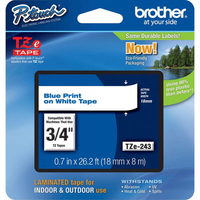 P-touch TZe Flat Surface Laminated Tape (BRTTZE-243)