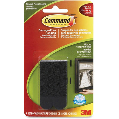 Command Medium Picture Hanging Strips - Black, 17201BLK-C (MMM17201BLK-C)