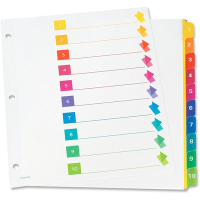 TOPS RapidX Colour Coded Index Dividers (OXFCR21310NSR)