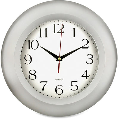 CLOCK RND 11" SILVER PARK AVE (AOP6409)