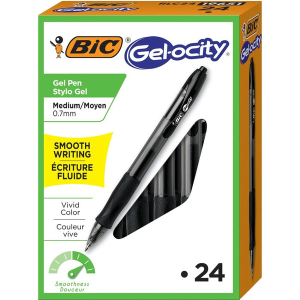 Gel Pens BIC Gel-ocity Smooth Stic Gel Pen, Fine Point