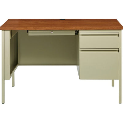 Lorell Fortress Series 45-1/2" Right Single-Pedestal Desk (LLR66947)