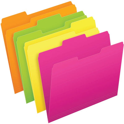 Pendaflex Glow 1/2 Tab Cut Letter Recycled Top Tab File Folder (PFX57100)