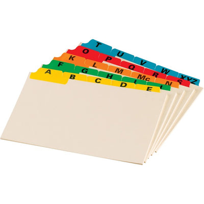 Oxford A-Z Coloured Tab Manila Card Guides (OXF04635EE)
