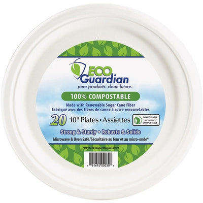 Eco Guardian 10" Round Compostable Plates (EGUEG-N-A005)