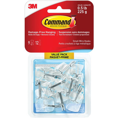 COMMAND SMALL CLEAR HOOKS (MMM209577)