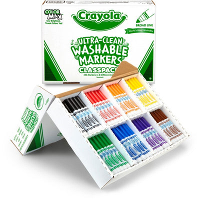 Crayola 8-Color Ultra-Clean Washable Marker Classpack (CYO58-8200)