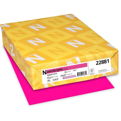 Astrobrights Inkjet, Laser Printable Multipurpose Card - Fireball Fuchsia (NEE22881)
