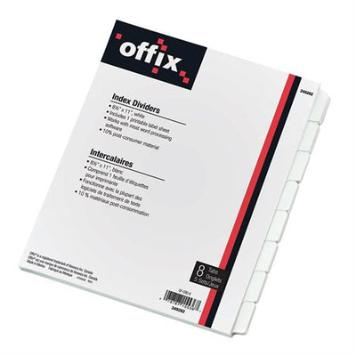 8 TABS OFFIX DIVIDERS (NVXOF-CRD-8)