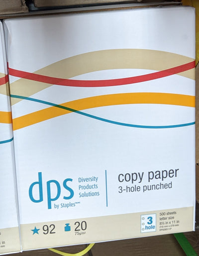 8.5x11, 3 Hole Punch Paper, 500/pk, 10pk/case (8511PUNCH)