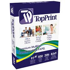 8.5 x 11, printer paper, 97 bright, TOP PRINT (TOP1197)