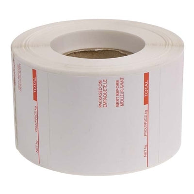 Tec SL66-40 kg PKGD ON/BB Red Labels, 65 rolls per case (KMKSDA0006)