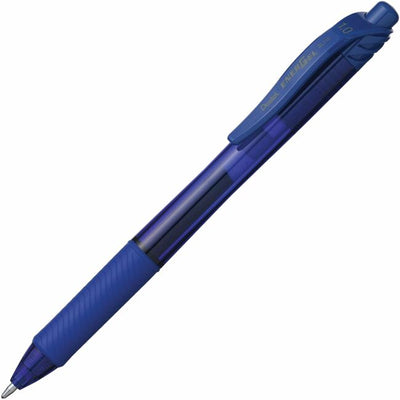 EnerGel-X Retractable Gel Roller, (1.0mm) Metal Tip, Blue Ink (PENBL110C)
