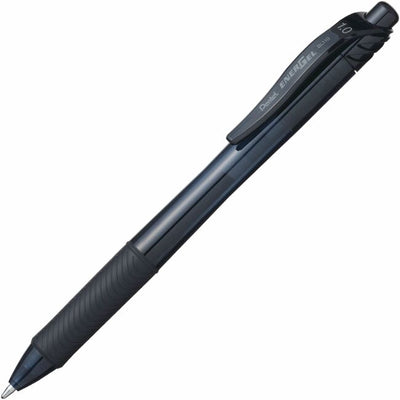 EnerGel-X Retractable Gel Roller, (1.0mm) Metal Tip, Black Ink (PENBL110A)