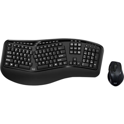 Adesso Wireless Ergonomic Keyboard and Laser Mouse (ADEWKB1500GB)