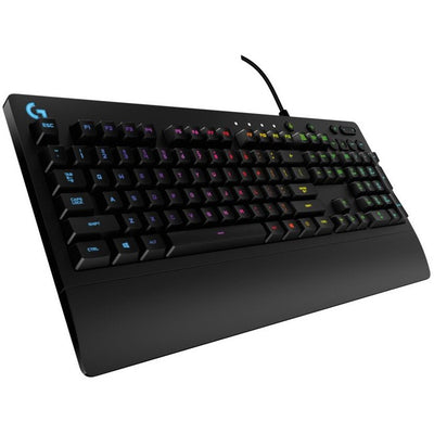 Logitech G213 Prodigy Gaming Keyboard - Wired RGB Backlit Keyboard with Mech-dome Keys, Palm Rest, Adjustable Feet, Media Controls, USB, Compatible with Windows (LOG920008083)