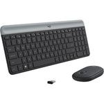 Logitech MK470 Slim Wireless Keyboard and Mouse Combo - Modern Compact Layout, Ultra Quiet - Graphite (LOG920009437)