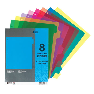 INDEX POLY 8TAB COL. (GCICT098A)
