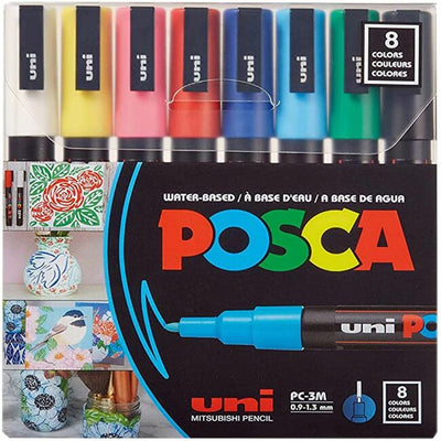 MARKER PAINT FINE TIP ASS.COL (UBCPC3M8C)