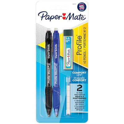 Paper Mate Profile Mechanical Pencils 0.7 mm Assorted Colours 2/pkg (PAP2105701)