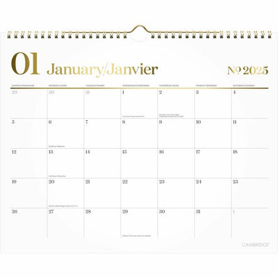 WALL CALEND.MONTH.15"X12" (MEA1606-707F-25)