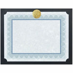 St. James&reg; Elite&trade; Medallion Presentation Cards/Certificate Holder, Black with Gold Medallion, Pack of 25, 83483 (FST83483)