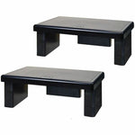 DAC&reg; Stax MP-107x2 Ergonomic Height-Adjustable Monitor Riser/Laptop Stand, Black, 2 Pack (DTA02160)