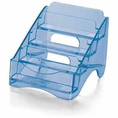 BUS.CARD HOL.4 TIER TRANSP.BL (OIC23212)