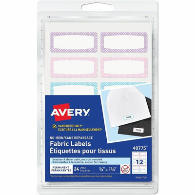 LABELS NO IRON PASTEL BORDER (AVE40775)