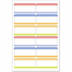 LABELS NO IRON STRIPED BORDER (AVE40774)