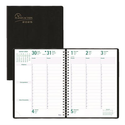 Blueline Timanager 13-Month Weekly Planner, 10-14"x 7-5/8" , Bilingual (BLIC5900-81F)