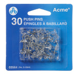 Westcott Push Pins - Clear (ACM03564)