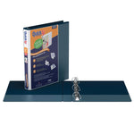 Q-FIT 1'' D-RING NAVY VIEW BINDER (RGO870172)