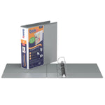 Q-FIT 2'' D-RING GREY VIEW BINDER (RGO870307)