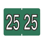 End Tab Year Filing Labels 2025 - green