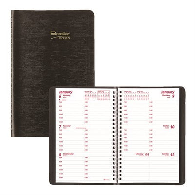 Brownline Essential Weekly Planner, 8" x 5" , English (BLICB100-BK)