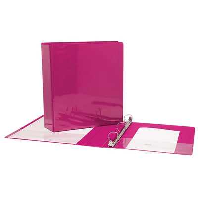BINDER 2"D-RING VINYL L-PINK (GCICV20PK)